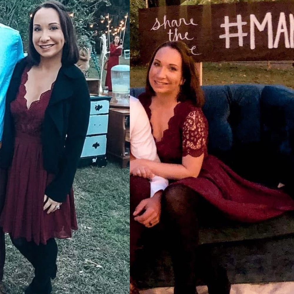 Lulus burgundy lace / crochet dress